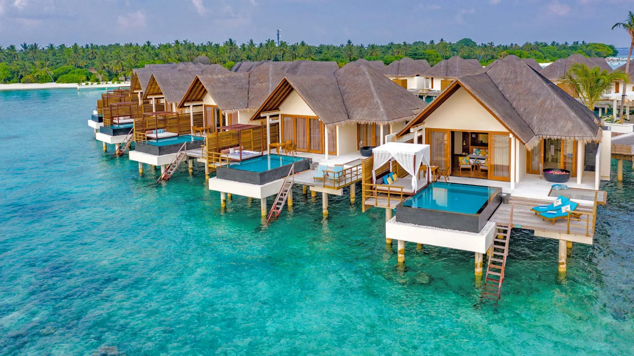4816 maldives resort sunset view